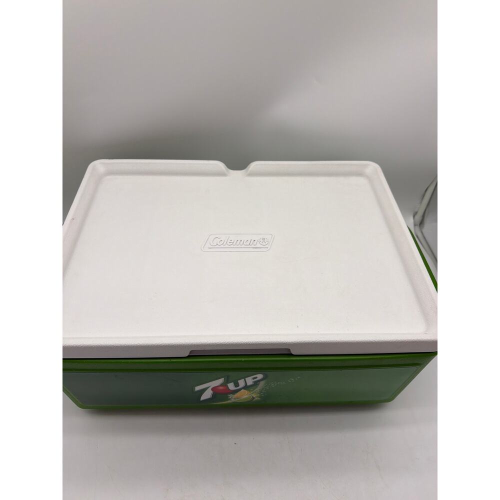COLEMAN Party Stacker Cooler 7 Up Slimer Lime Green 24 Cans Ice Chest - Picture 2 of 4